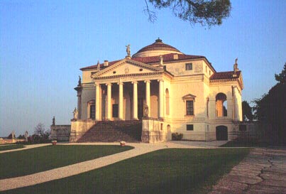 fotografia a colori di uno degli edifici pi famosi dell'architetto Palladio, la Rotonda di Palladio (fonte: http://www.ashmm.com/cultura/palladio/vi_23.htm)