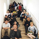 fotografia a colori di alcuni partecipanti al terzo seminario itinerante di progettazione Villard, a Roma (fonte: Elisabetta Lupo)