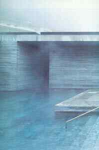 fotografia a colori vista interna di una zona termale dell'edificio Terme di Vals (Svizzera) progettato dall'architetto svizzero Peter Zumthor nel 1996.(fonte:http://www.strath.ac.uk/)