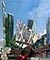 miniatura a colori del progetto di Daniel Libeskind vincitore del concorso per la ricostruzione delle Torri Gemelle a New York (fonte: http://www.renewnyc.com/)