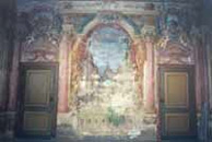 fotografia a colori di affresco interno a Villa Claretta-Assandri di Grugliasco (fonte: http://www.comune.grugliasco.to.it/citta/itinerario.html)