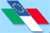 simbolo delle Fiere di Reggio Emilia, composto dai colori della bandiera italiana e dalla bandiera europea