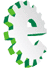 logo della Environment Park realizzato con una e a forma di ingranaggio