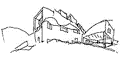 disegno in bianco e nero dell'architetto portoghese Siza Vieira per la Faculdade de Cincias da Informao in Santiago de Compostela. (fonte: http://www.arquitecturaconvida.com/noticias/index02.htm)