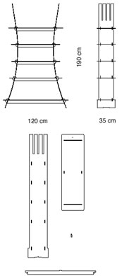 disegno in bianco e nero della Libreria Icaro prodotta da Totem Italia. (fonte: http://www.totemitalia.com/)