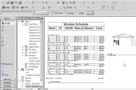 immagine a colori di una schermata del programma Autodesk Revit che mostra come gli abachi possano essere modificati in qualsiasi luogo e momento (fonte: Autodesk Italia)