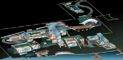 immagine in 3d della casa di Bill Gates realizzata da Robert Kemp