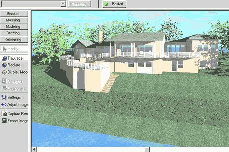 immagine a colori di una schermata del programma Autodesk Revit che mostra un rendering realizzato attraverso AccuRender incluso nel pacchetto (fonte: Autodesk Italia)