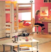 fotografia a colori della camera da letto per i bambini dell'azienda Oak (fonte: Oak srl)