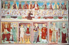 fotografia a colori del'affresco della ultima cena e santi (autore: Danilo Povinelli)