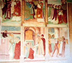 fotografia a colori del'affresco della leggenda di S. Stefano (autore: Danilo Povinelli)